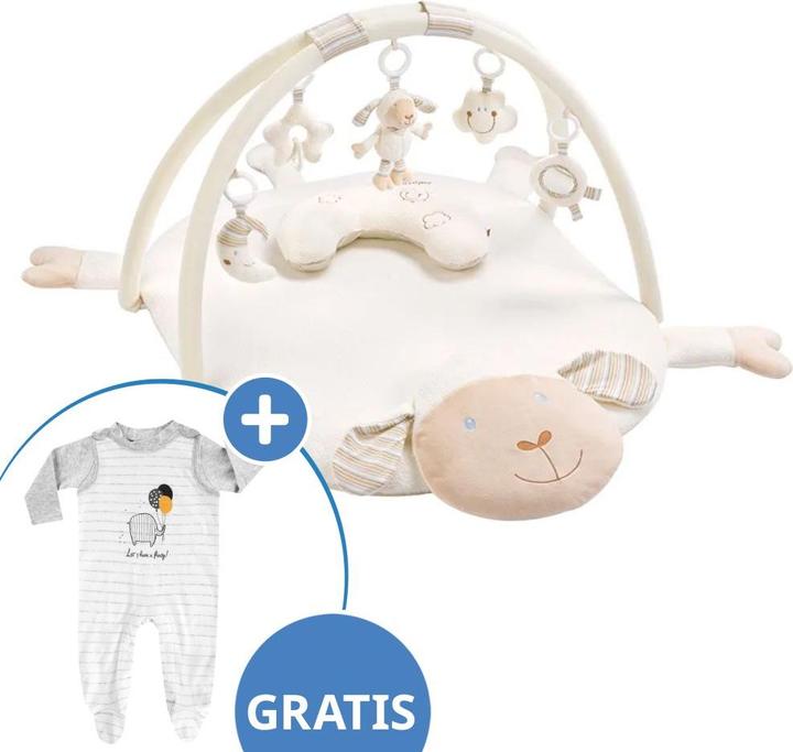 Fehn Play bows & play blankets 3D activity blanket sheep - Baby Love + FREE onesie