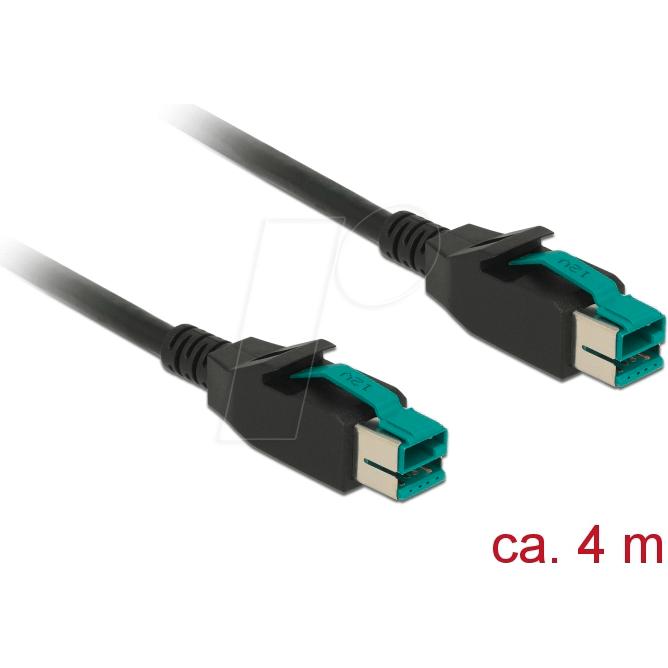 Delock 85495 PoweredUSB Kabel Stecker 12 V (4 m), Stromkabel