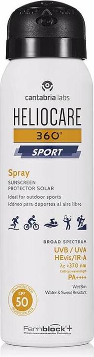 Heliocare 360ao Sport-Sonnenschutz-Spray Spf50 100ml (Sonnenspray, SPF 50, 100 ml)