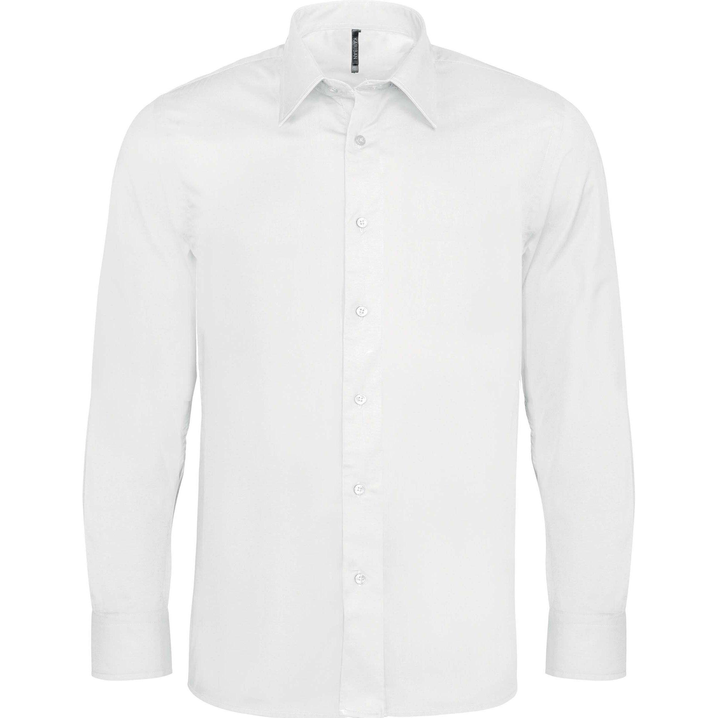 Kariban, Herren, Hemd, Baumwoll-Elasthan-Hemd, Blau, (XS)