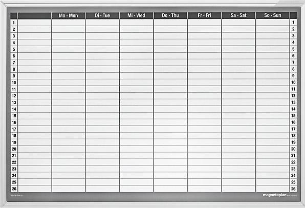 Actual product image Magnetoplan Weekly planner (90 x 60 cm)