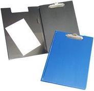 Actual product image Wedo Clipboard folder standard, DIN A4, black, made of plastic, with metal clip, transparent slip-in
