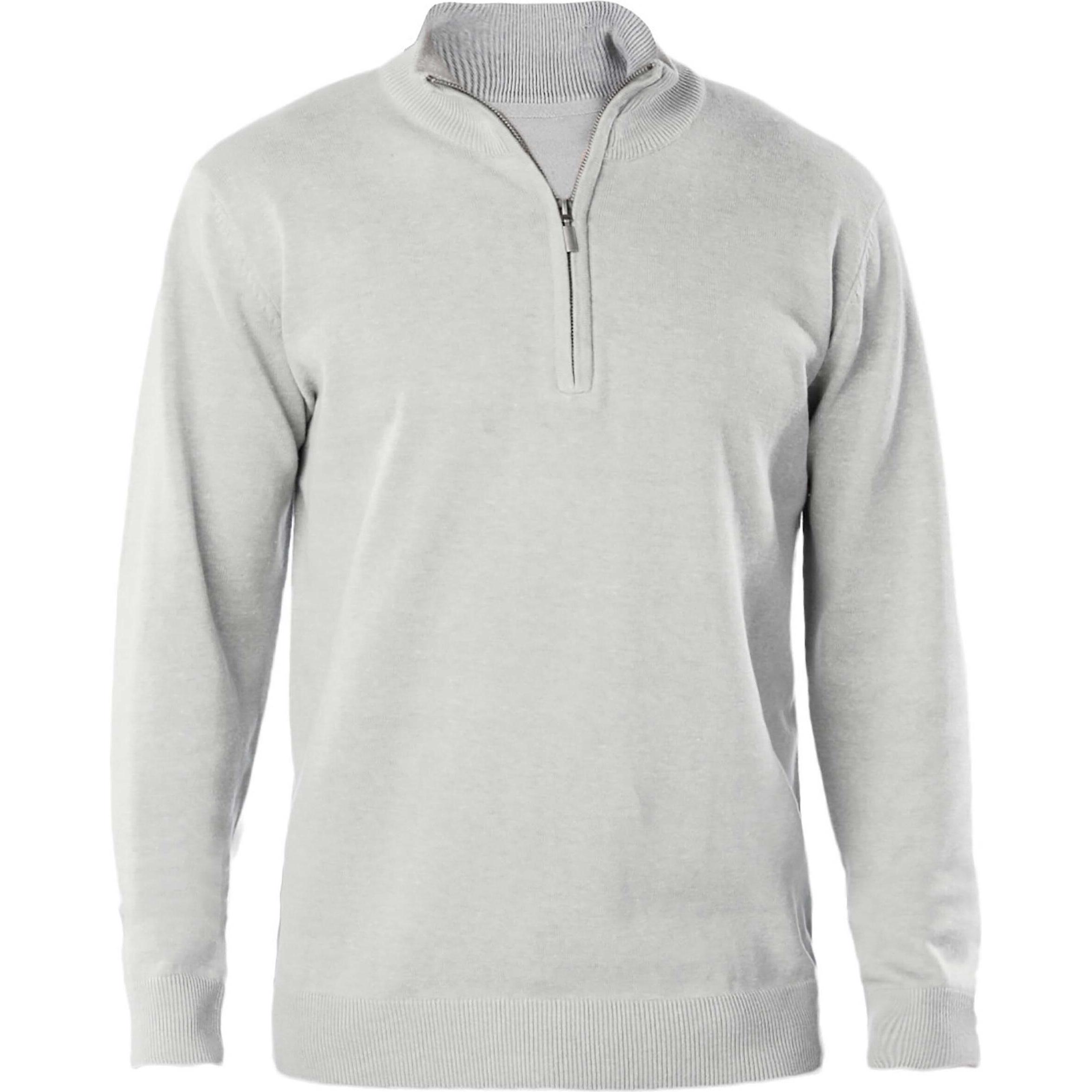 Kariban, Pullover, 1/4 Zip, Grau, (L)