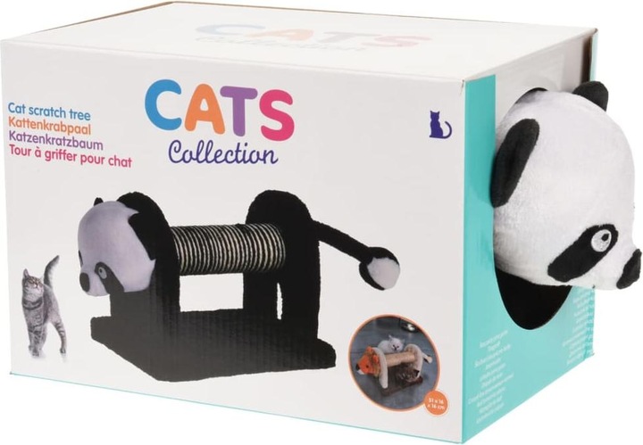 Image du produit Casativo Tronc à griffer pour chats au design panda (16 cm, Noir et blanc)