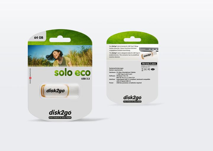 Produktbild Disk2go USB-Stick solo eco 64GB (64 GB, USB-C)