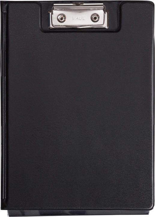 Actual product image Maul Writing case with foil cover, DIN A5, black with lid and inside pocket, made of cardboard with (15 x 21 cm)