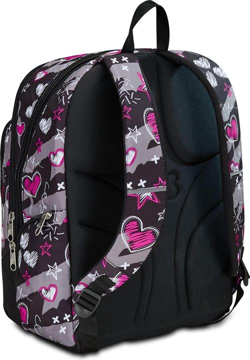 Actual product image Seven Advanced School Backpack Draft Heart Black (32 l)