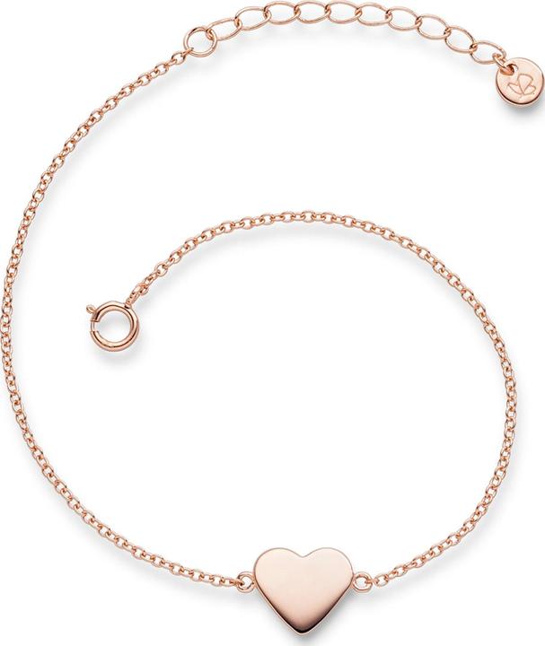Produktbild Glanzstücke München Damen Herz Sterling Silber roségold 17,0 cm Basislänge + 3,0 cm Verlängerung - 6808 (17 cm, Sterling Silber)