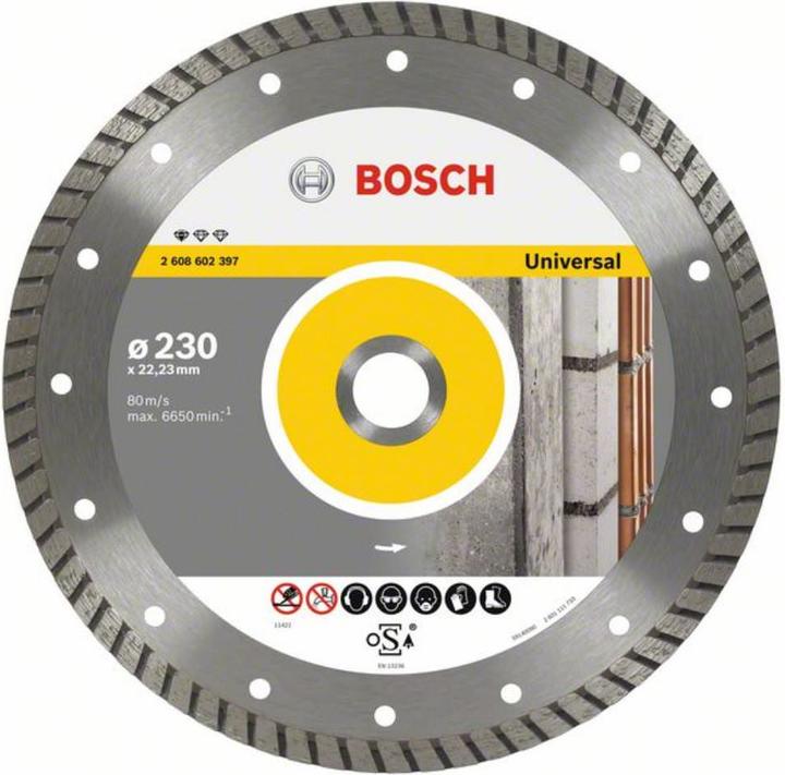 Produktbild Bosch Professional Zubehör Diamanttrennscheibe Standard for Universal Turbo, 150 x 22,23 x 2,5 x 10 mm