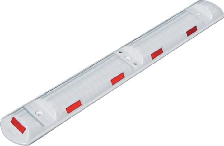 HP Autozubehör Leitschwelle L1170xB150xH50mm Polypropylencarbonat weiss mit roten Reflexstreifen