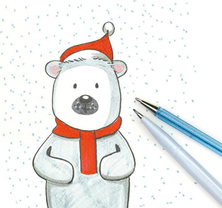 Produktbild Pentel Pinselstift Sign Pen Brush (Schnee, Grau, 1 x)