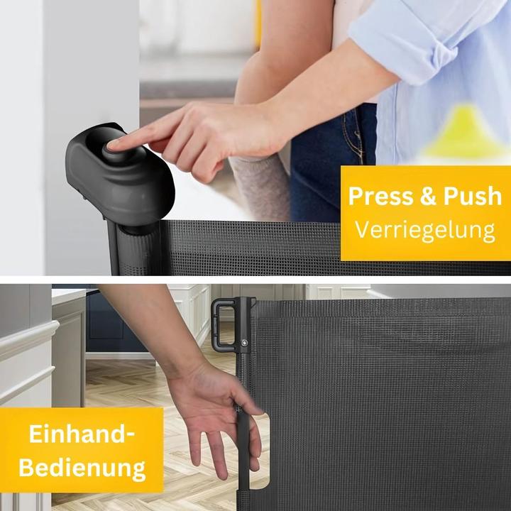 Actual product image Milkii Extendable door safety gate / stair gate, up to 180 cm - black