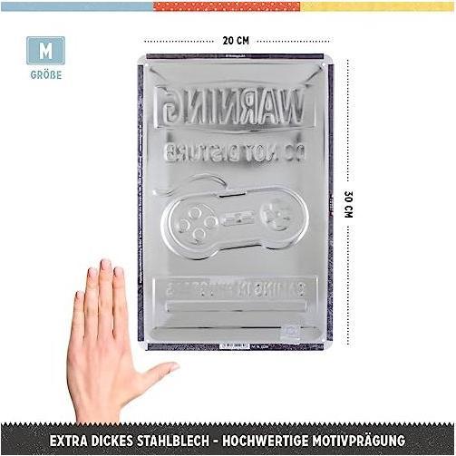 Actual product image Nostalgic-Art Merchandising Gaming in Progress sign 20 x 30 cm, metal