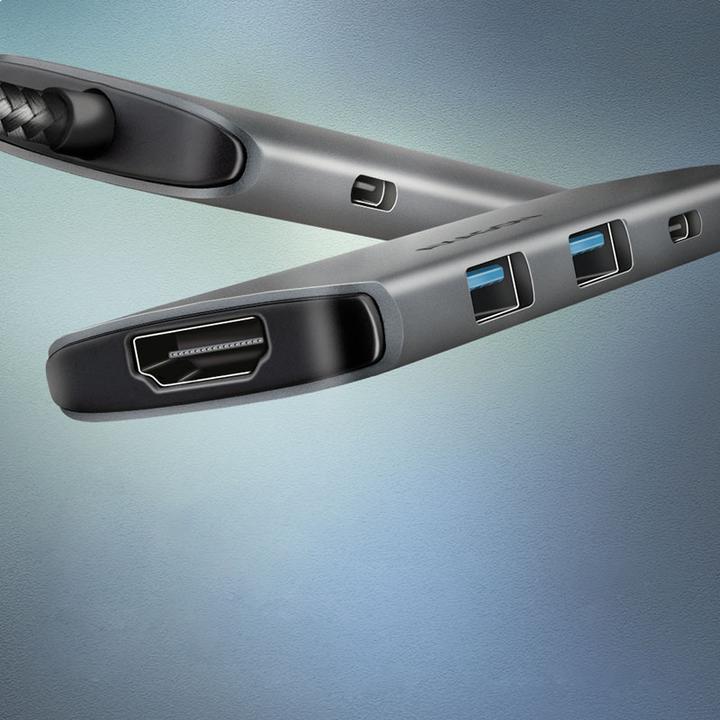 Actual product image Axagon HMC-5H8K 2x USB-A, 1x USB-C, 8K HDMI, USB 3.2 Gen 1 hub, PD 100W, 15cm USB-C cable (USB-C, 5 ports)