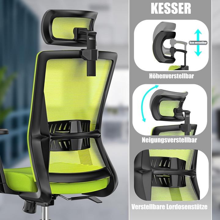 Produktbild Kesser Ergonomischer Bürostuhl mit verstellbaren Armlehnen
