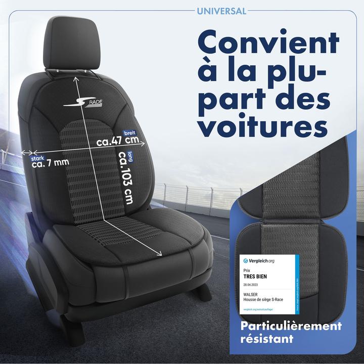 Produktbild CarComfort Auto Sitzauflage S-Race, PKW Sitzaufleger Universalgrösse Sitzschoner schwarz