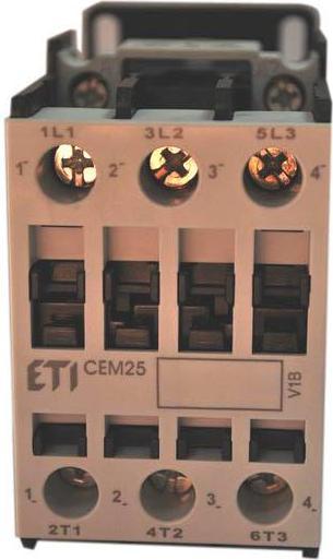 Produktbild Eti Polam Leistungsschütz CEM25.00-230V-50/60Hz 25A 3P 230V AC – 004645103
