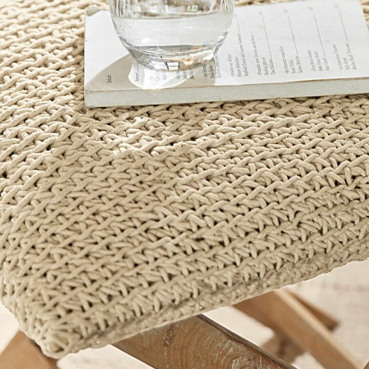 Produktbild Loberon Hocker Livron creme/braun