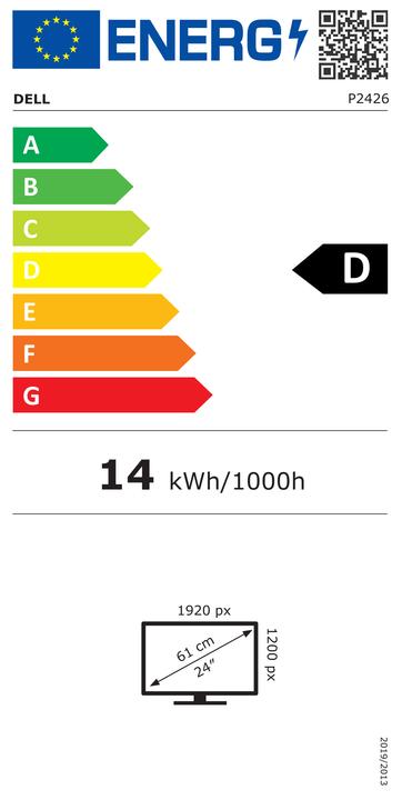 Energie-Label Dell Pro P 24 16:10 Monitor - P2426 (1920 x 1200 Pixel, 24.10")