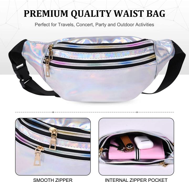 Produktbild Only-Bags.Store Gürteltasche, Fanny Pack Fashion Wasserdicht, Fanny Pack Gürteltaschenfächer mit 3 Fächern