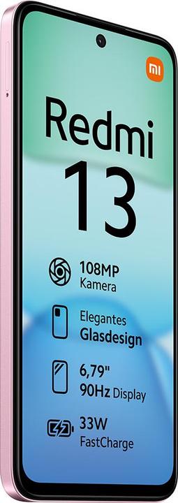 Produktbild Xiaomi Redmi 13 (256 GB, Pearl Pink, 6.79", Hybrid Dual SIM, 108 Mpx, 4G)