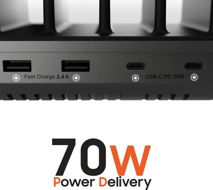 Produktbild Satechi 5 Port MultiDevice Charging Station (20 W)