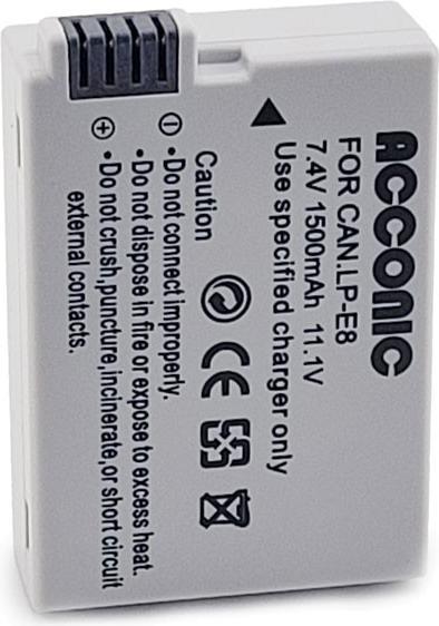 Actual product image Acconic Rechargeable battery LP-E8 (Camera battery)