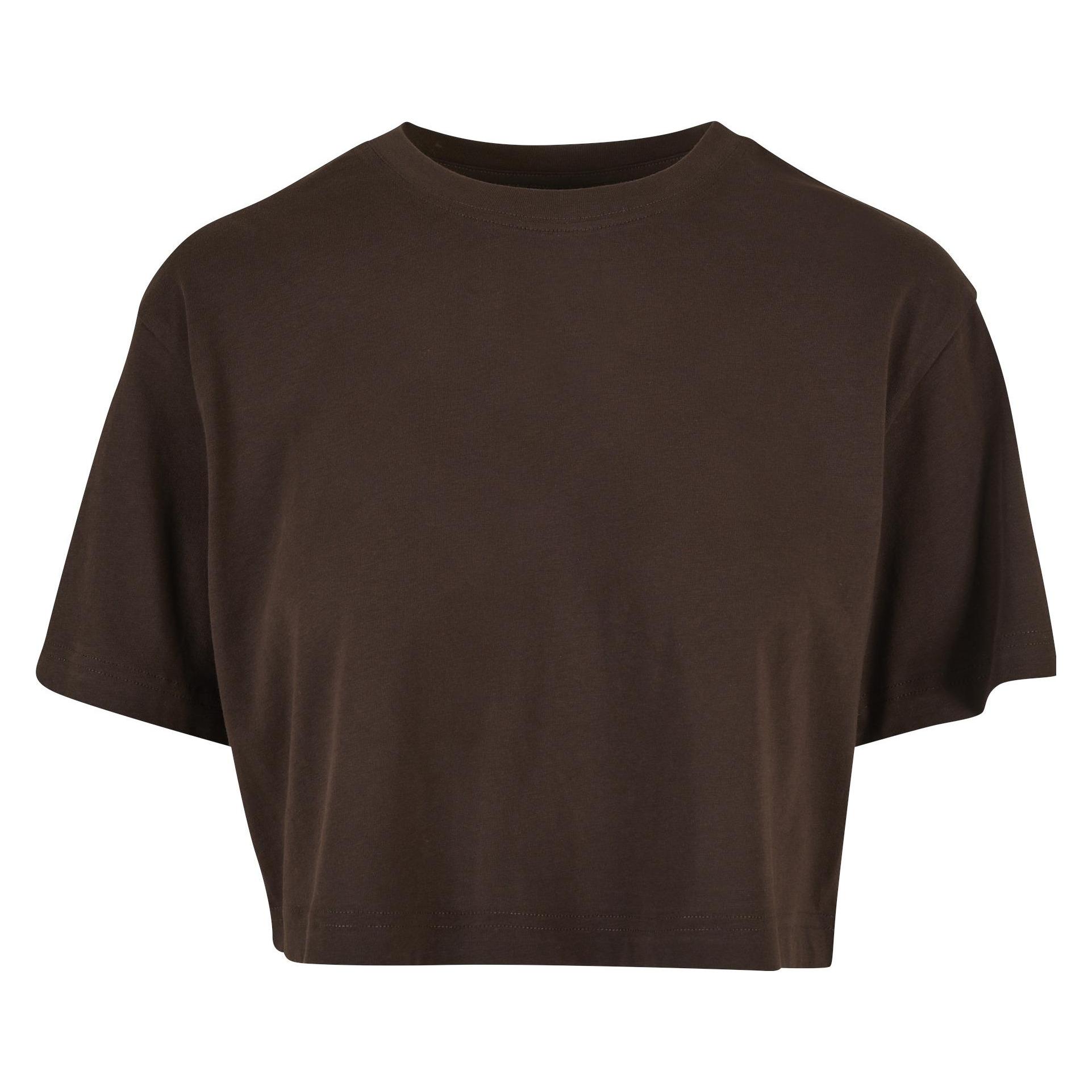 Urban Classics, Damen, Shirts, Ladies Short Oversized Tee - 3002, Braun, (S, Xs)