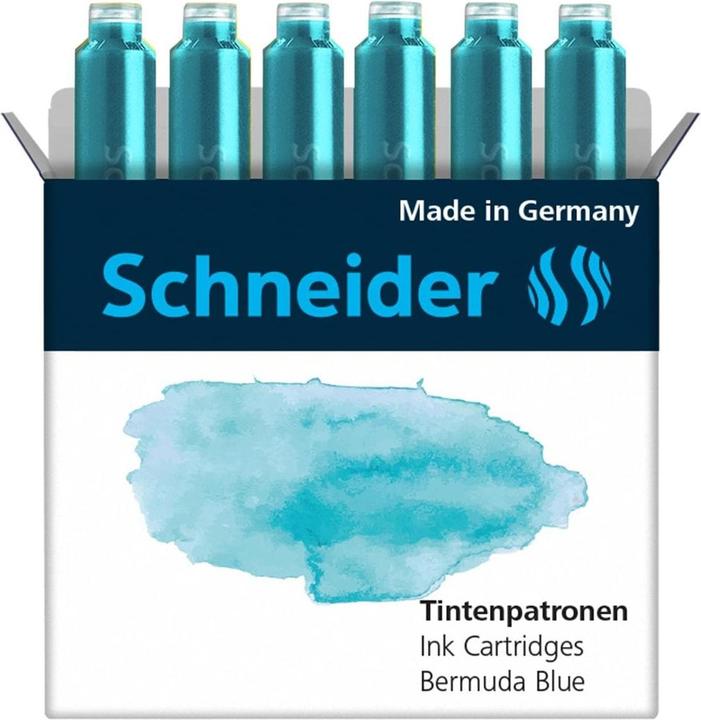 Actual product image Schneider Ink cartridge Callissima 6 pieces, Bermuda Blue (ink cartridges, Turquoise)