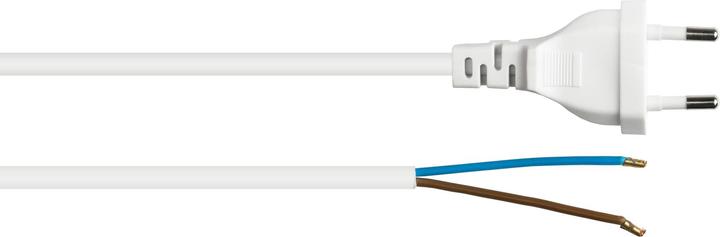 Produktbild Kabelmeister Euro-Netzkabel Euro-Stecker Typ C an abisolierte Enden, weiss, 0,75 mmÂ², 3 m (3 m)