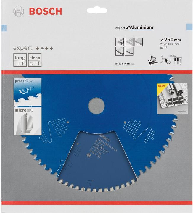 Produktbild Bosch Professional Zubehör Kreissägeblatt Expert for Aluminium, 250 x 30 x 2,8 mm, 80