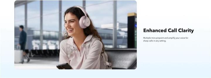 Anker Soundcore Space One - Zartrosa (ANC, 40 h, Kabelgebunden, Kabellos)