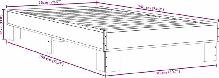 Image du produit vidaXL Bettgestell (75 x 190 cm)