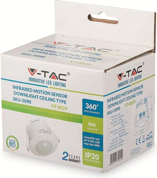 Actual product image V-TAC PIR ceiling sensor (6 m)