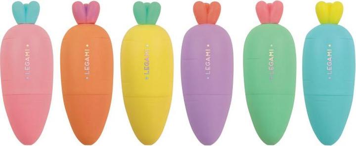 Actual product image Legami Carrot (Pastel colours in pink, Orange, Yellow, Violet, Green, Light blue, 6 x)