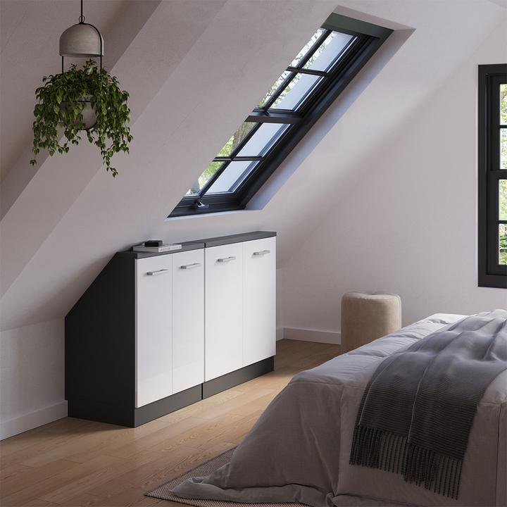Produktbild Vicco Küchenschrank für Dachschrägen R-Line (140 x 46 x 81.60 cm)