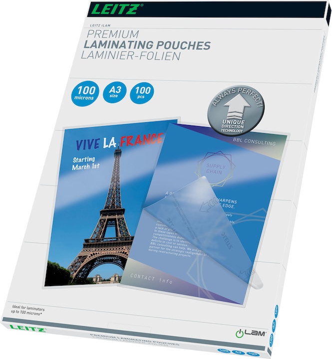 Productafbeelding Leitz Lamineerfilm (A3, 100 Stuk, 100 µm)