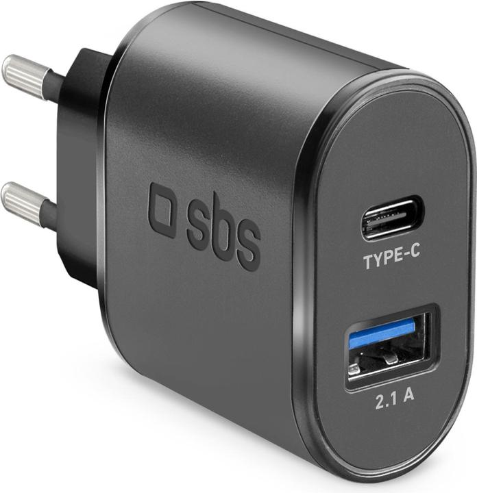 Produktbild SBS Fast-charging USB - Type-C travel charger (10 W, 2 Ports)