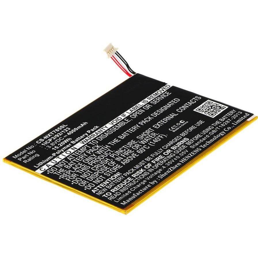 CoreParts Battery for Nextbook Tablet (4000 mAh), Notebook Akku, Schwarz