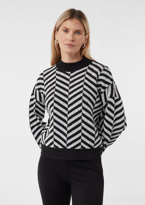 Produktbild Comma Strickpullover Jacquard-Strickpullover aus weichem Chenille-Garn (34)