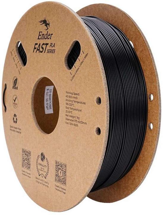 Creality Filament PLA Fast Black (PLA, 1.75 mm, 1000 g, Black)