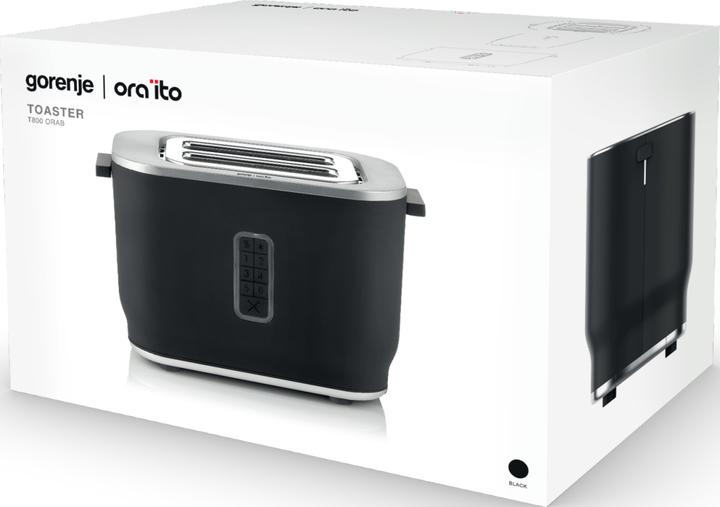 Produktbild Gorenje Toaster Ora Ito Design T800ORAB Leistung 800 W, Anzahl der Schlitze 2, Gehäusematerial Kunststoff, J
