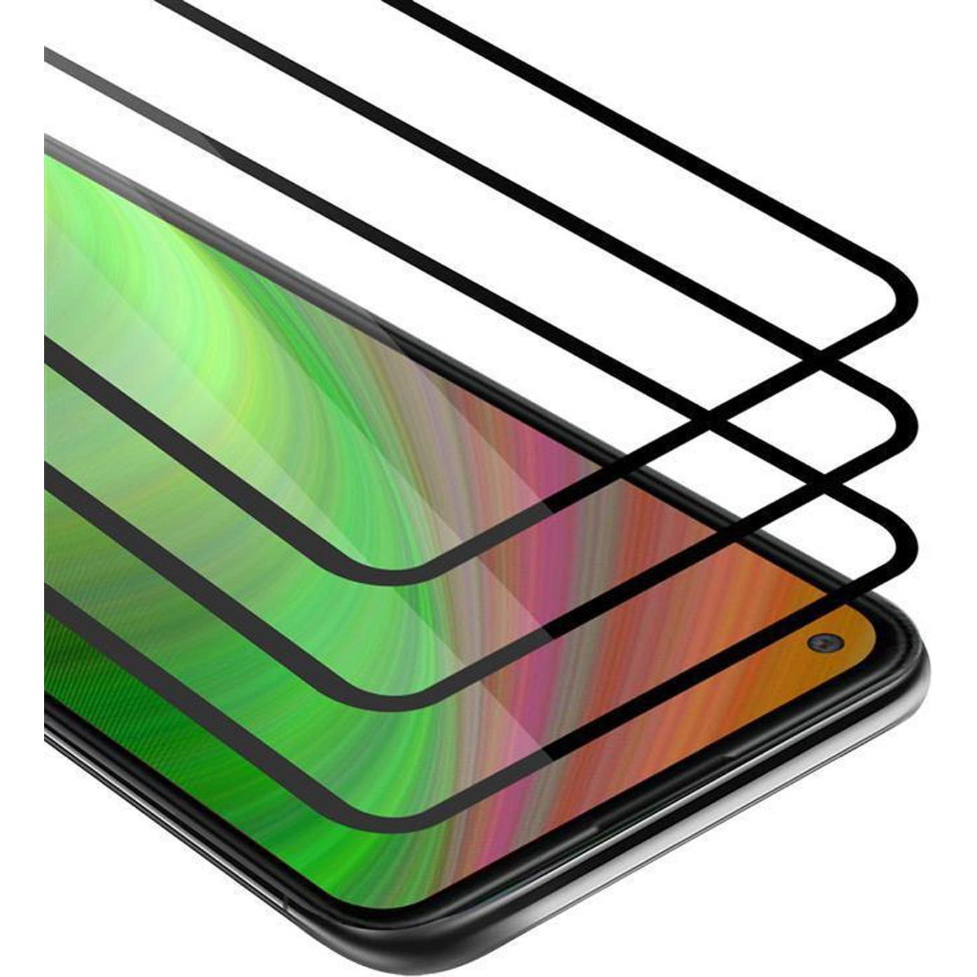 Cadorabo Vollbild Displayschutzglas (3 Stück, Oppo Find X2), Smartphone Schutzfolie, Weiss