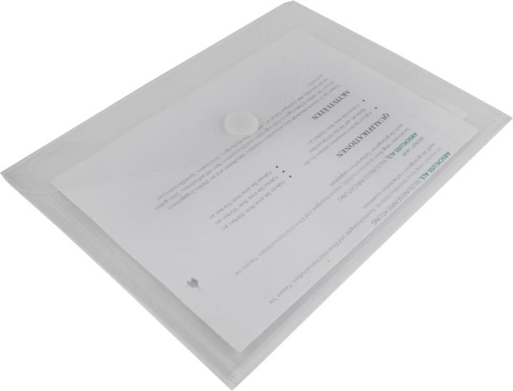 Actual product image Foldersys A5 double flap pocket 2 compartments flap transparent clear (A5, 1x)