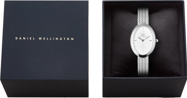 Produktbild Daniel Wellington Juliette Braided Mesh White Sunray Silver (Analoguhr)