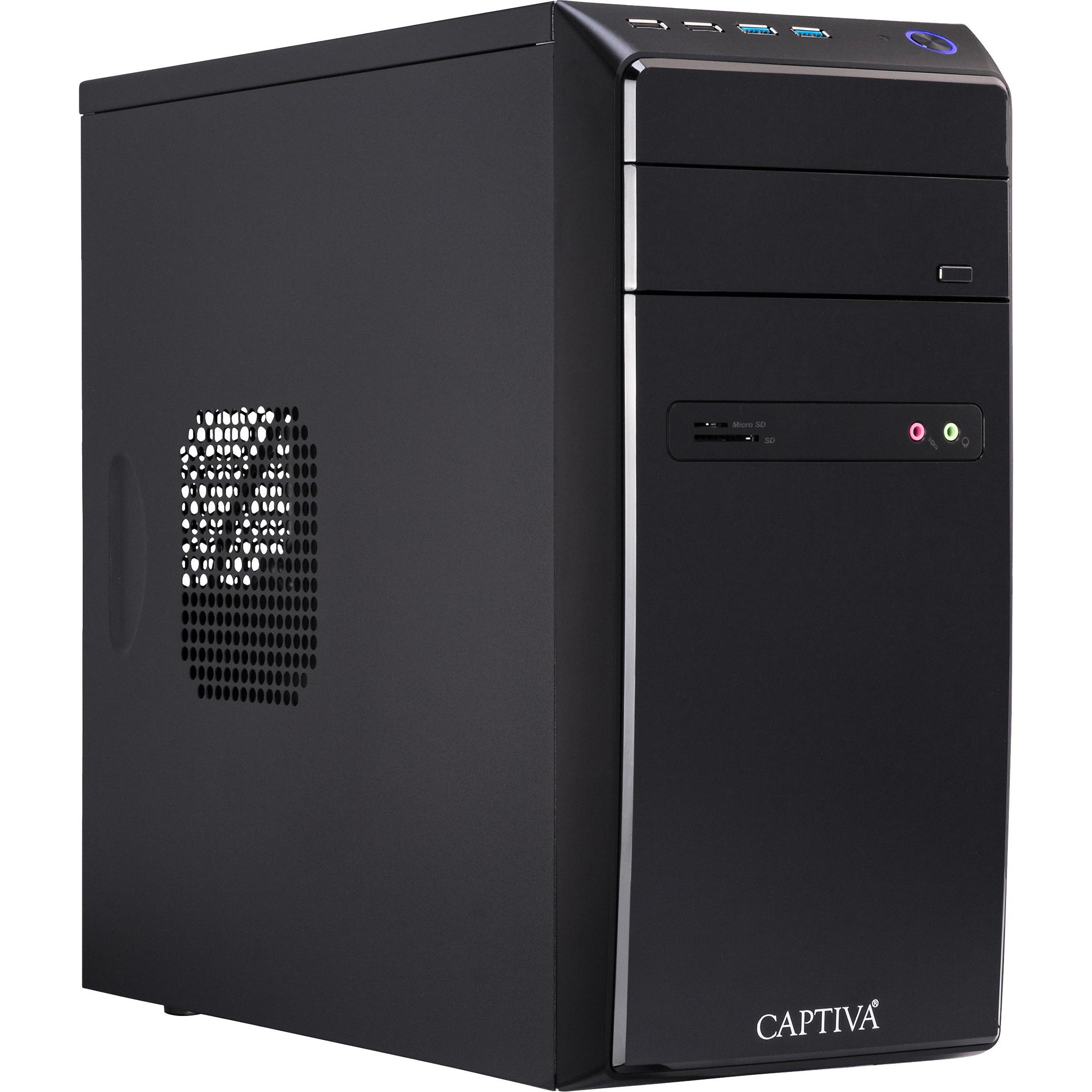 Captiva Power Starter I58-864 Core i3 UHD Graphics (Intel Core i3-10100, 8 GB, 250 GB, UHD Graphics 630), PC, Schwarz