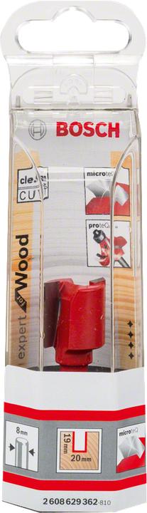 Produktbild Bosch Professional Zubehör Nutfräser Expert for Wood, Carbide, 8 mm, D1 20 mm, L 19 mm, G 56 mm