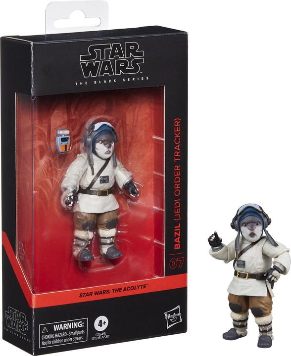 Produktbild Hasbro Star Wars: The Acolyte Black Series Actionfigur Bazil (Jedi Order Tracker) 10 cm