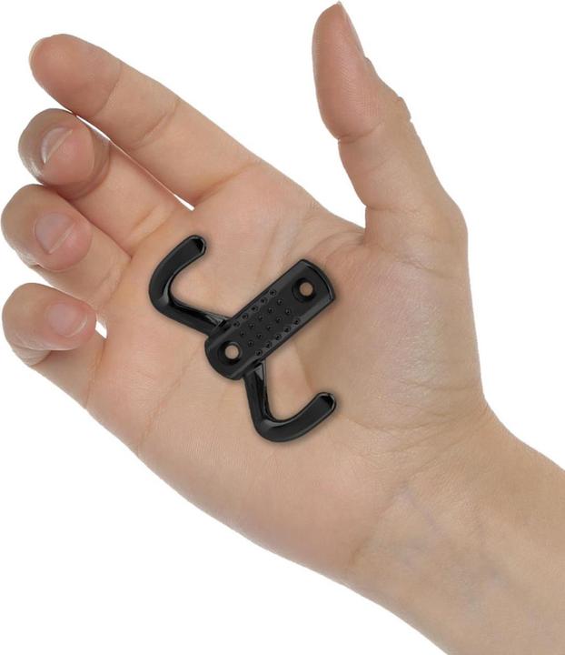 Actual product image Intirilife Double coat hook in matt black