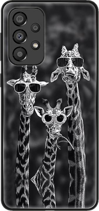 3 giraffes